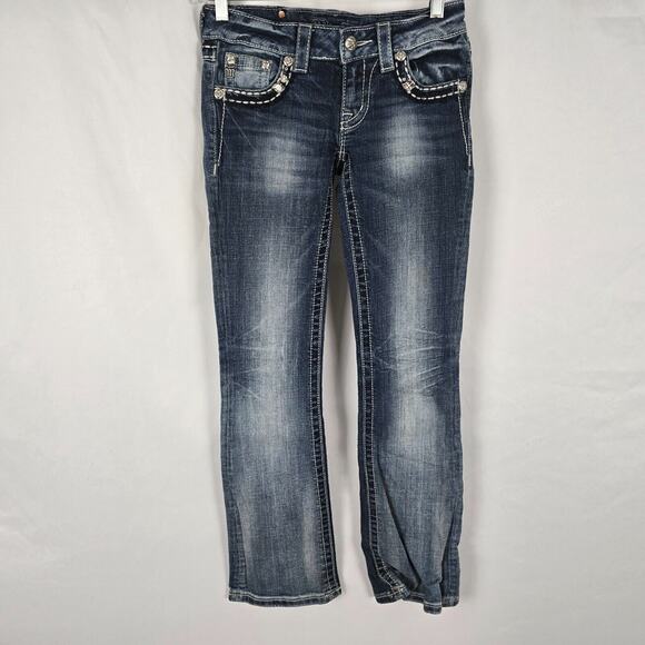 Miss Me Jeans Women's 25 Blue Medium Wash Boot JE5439B5R - Picture 1 of 16